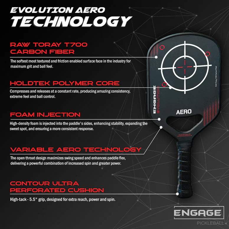 Engage Evolution Aero Elongated Pickleball Paddle 2024